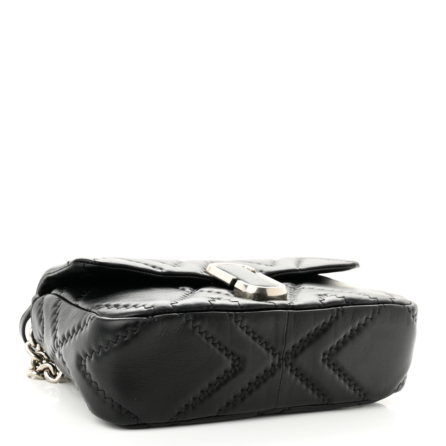 Marc Jacobs Lambskin Quilted J Marc Large Shoulder Bag Black 4 of 10