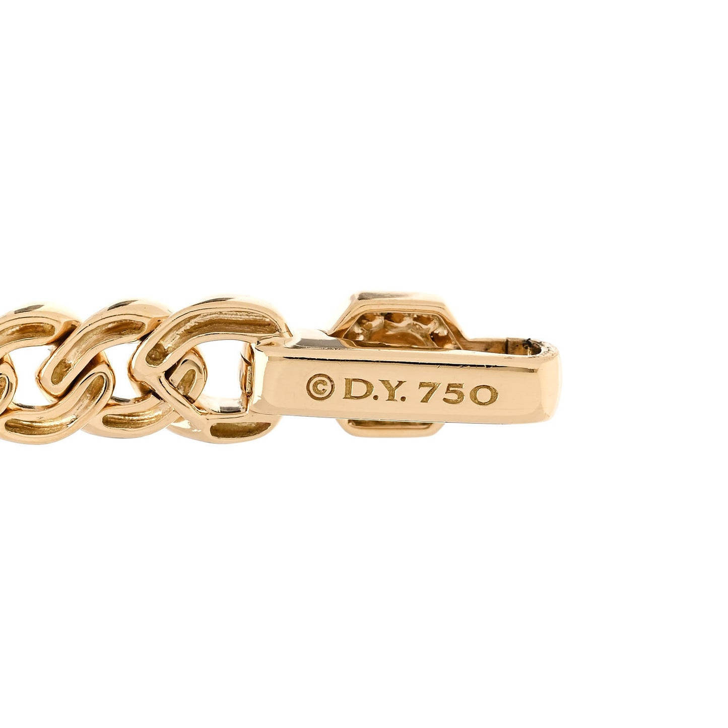18K Rose Gold Cognac Diamond 6mm Curb Chain Bracelet