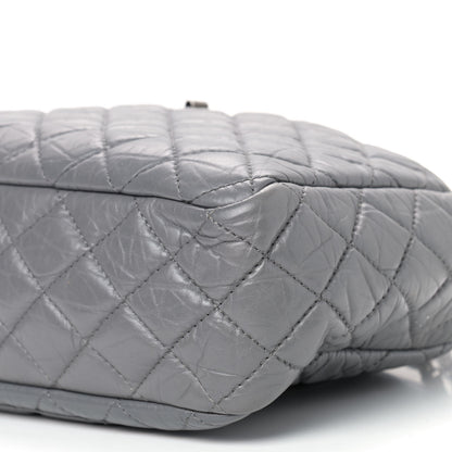 Chanel Aged Calfskin Quilted Large Reissue Camera Case Grey 10 of 10