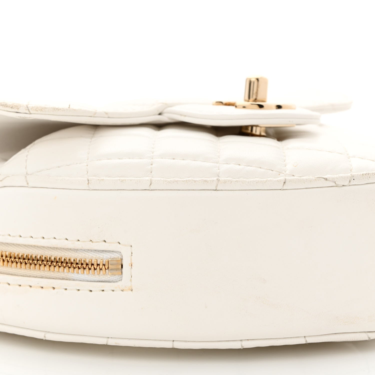 Chanel Lambskin Quilted CC In Love Heart Bag White 9 of 14