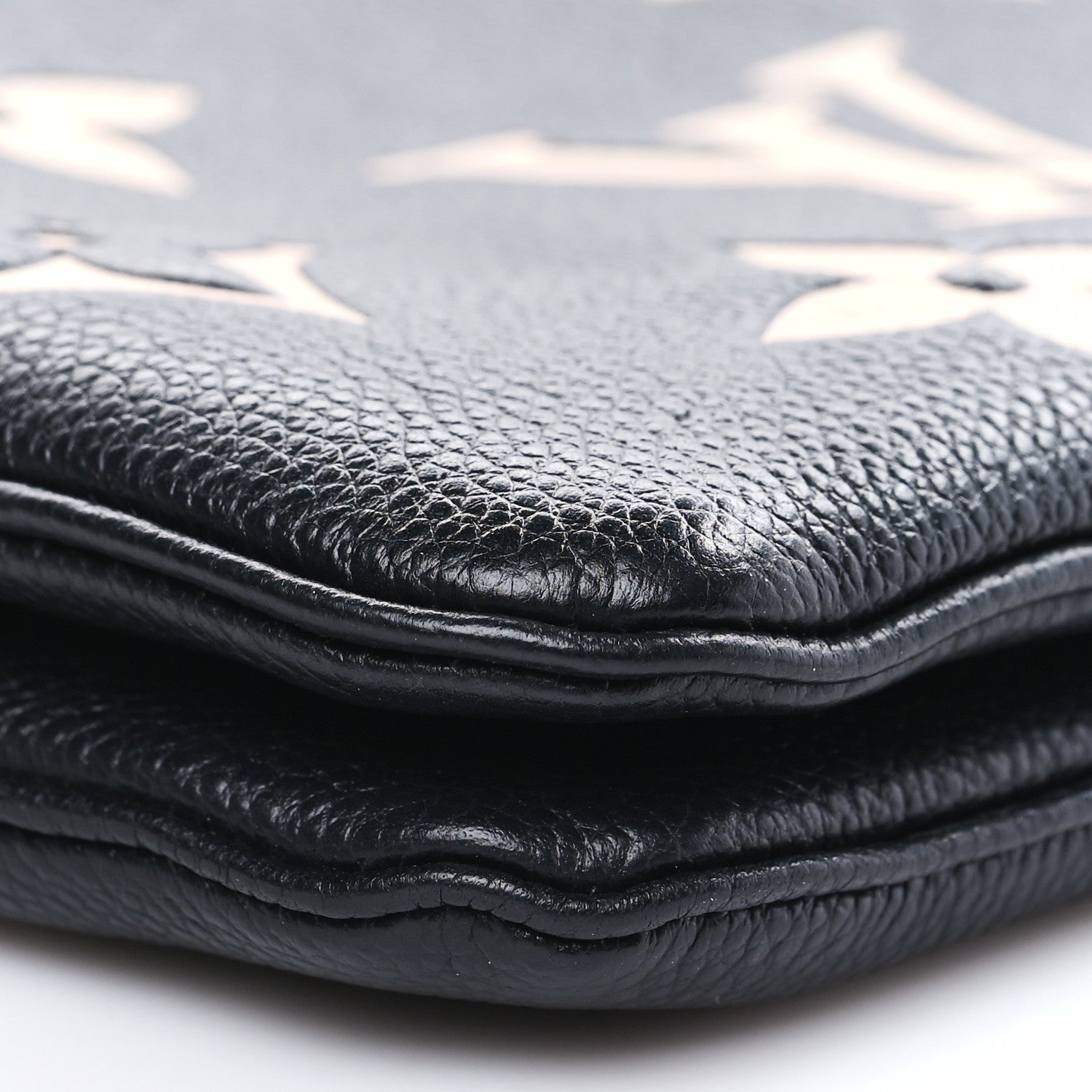 Louis Vuitton Empreinte Monogram Giant Double Zip Pochette Black Cream 8 of 9