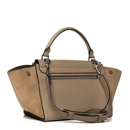 Celine Drummed Calfskin Suede Medium Trapeze Dune 4 of 9