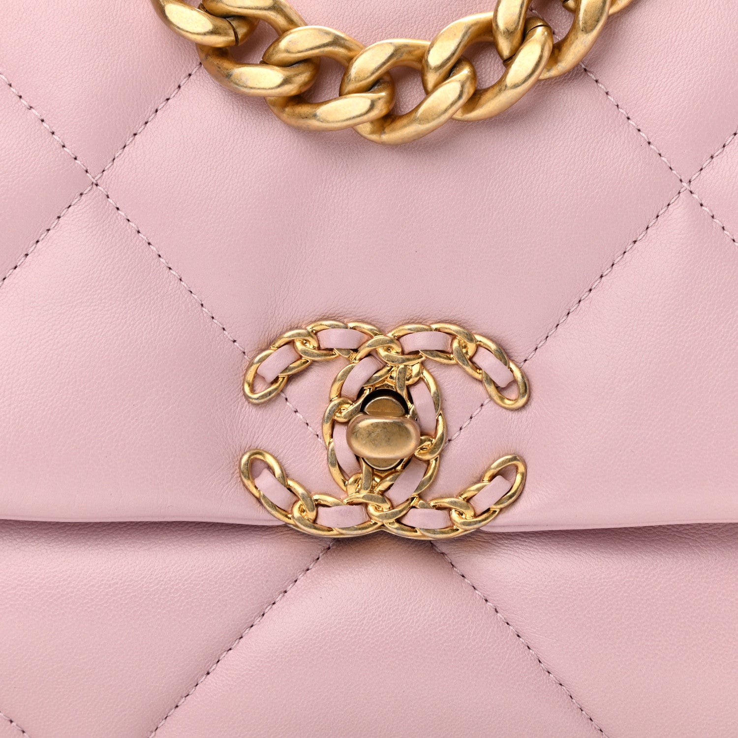 Chanel Lambskin Quilted Medium Chanel 19 Flap Light Pink 8 of 10