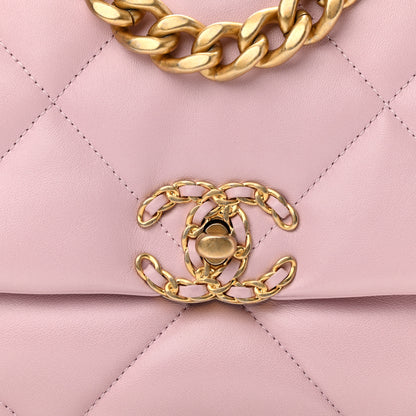 Chanel Lambskin Quilted Medium Chanel 19 Flap Light Pink 8 of 10