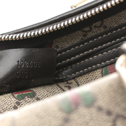 Gucci GG Plus Monogram Hearts Medium Joy Boston Dark Brown 11 of 14