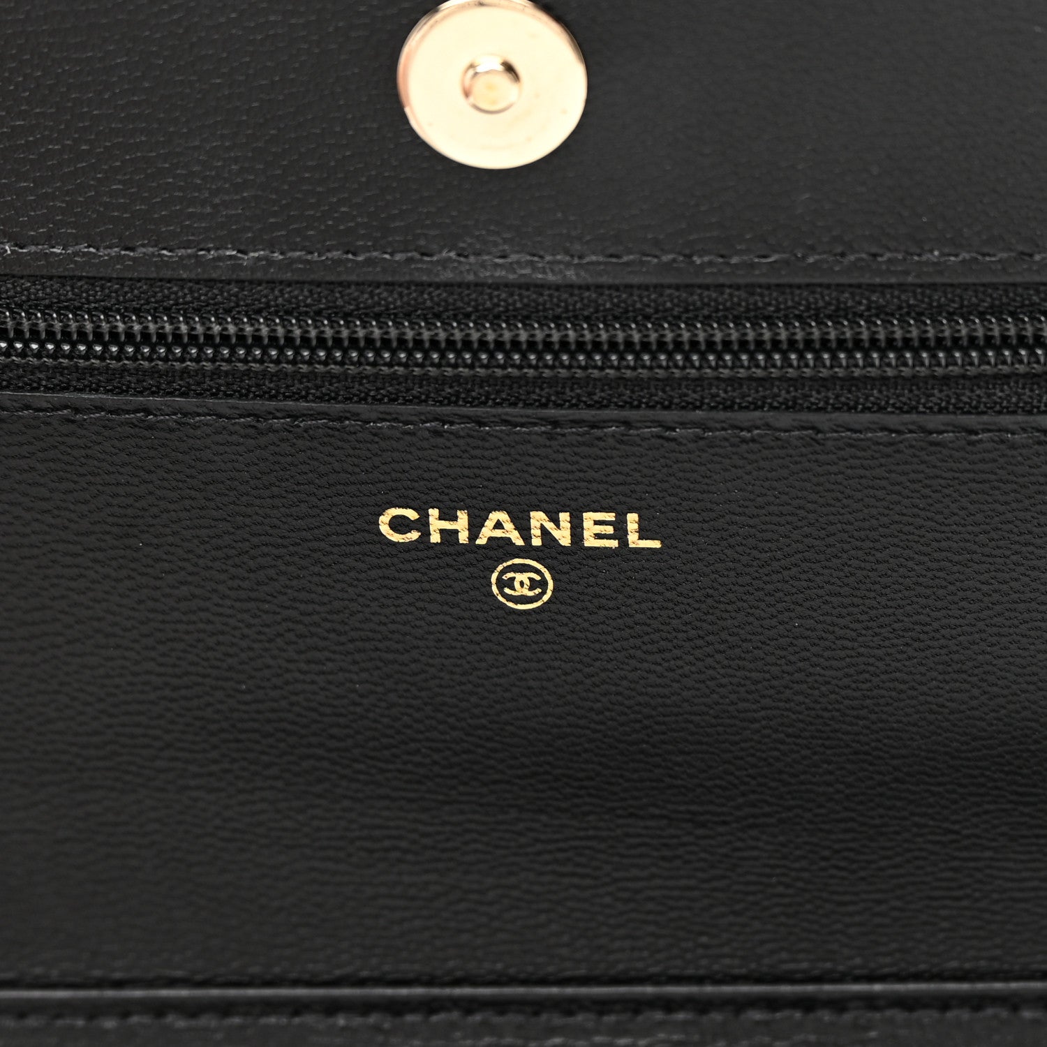 Chanel Goatskin Quilted Quilted Like A Wallet Wallet On Chain WOC Black 6 of 17