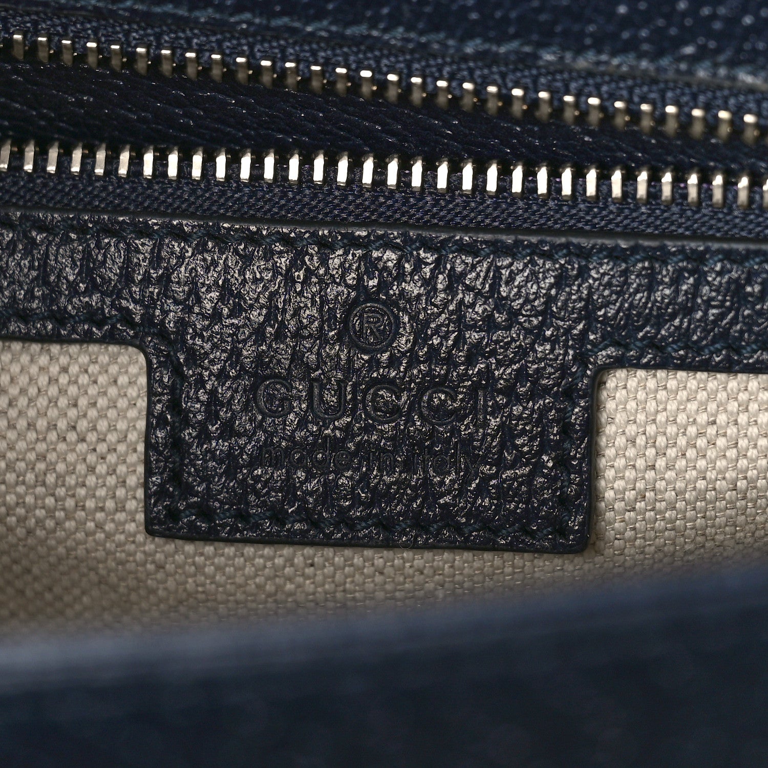 Gucci GG Supreme Monogram Textured Dollar Calfskin Web Small Ophidia Padlock Top Handle Bag Beige Blue 6 of 8