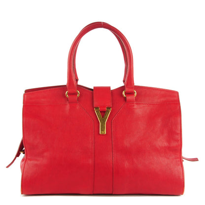 Saint Laurent Sheepskin Medium Cabas ChYc Red 1 of 8