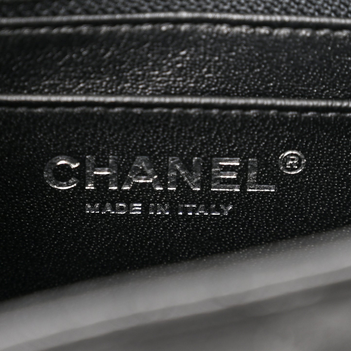 Crumpled Calfskin Quilted Mini Square Flap So Black