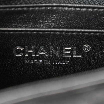 Chanel Crumpled Calfskin Quilted Mini Square Flap So Black 6 of 10