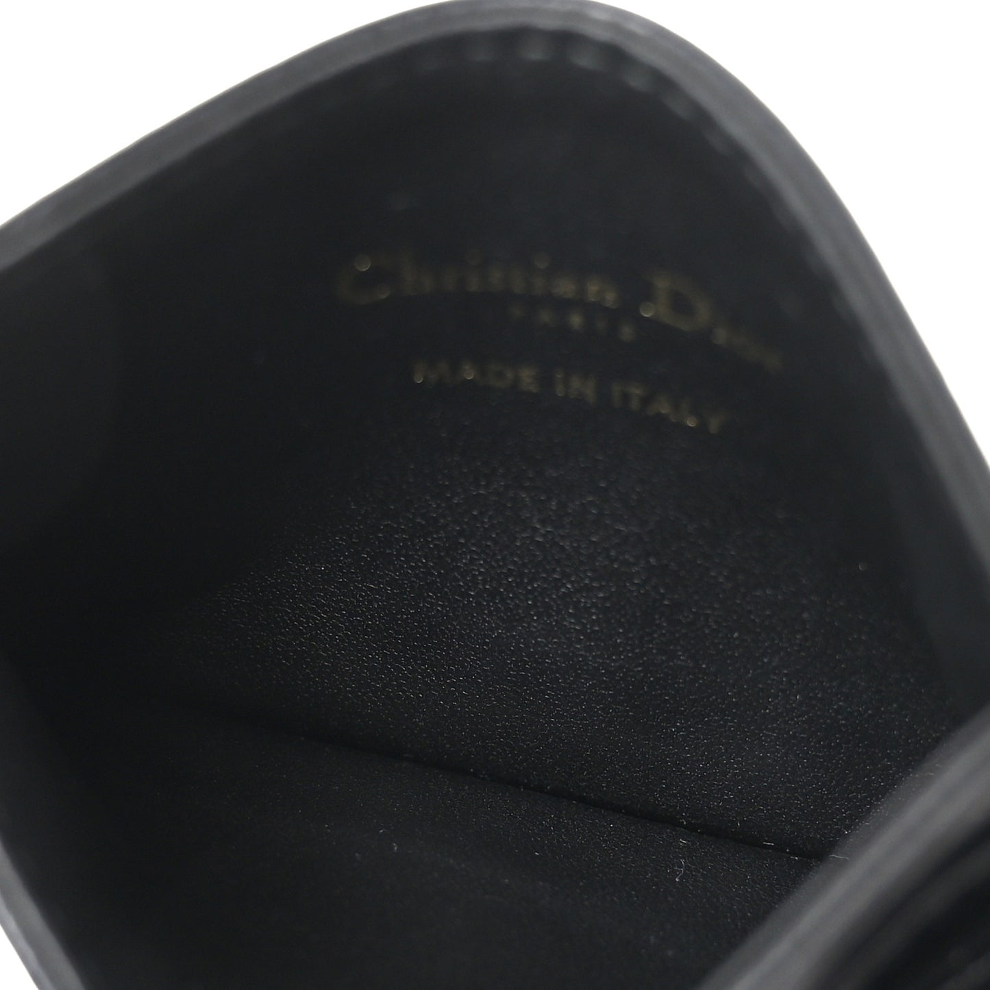 Supple Calfskin Cannage Caro Freesia Card Holder Black