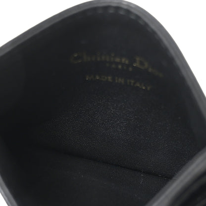 Christian Dior Supple Calfskin Cannage Caro Freesia Card Holder Black 5 of 7