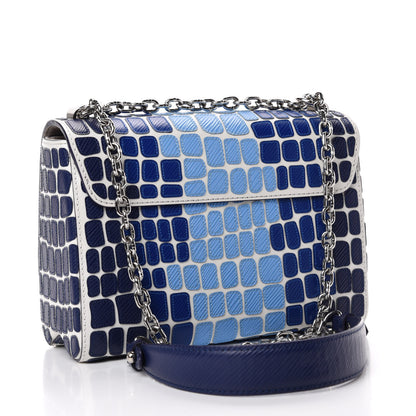 Louis Vuitton Epi Savane Twist Shoulder Bag MM Blue 4 of 10