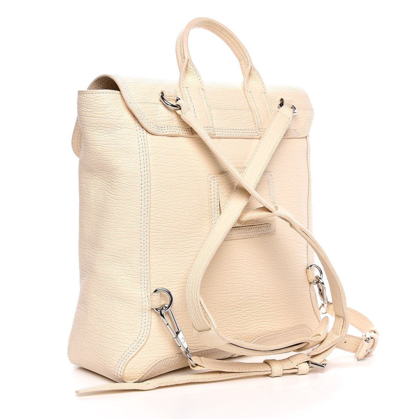 3.1 Textured Calfskin Pashli Backpack Milk
