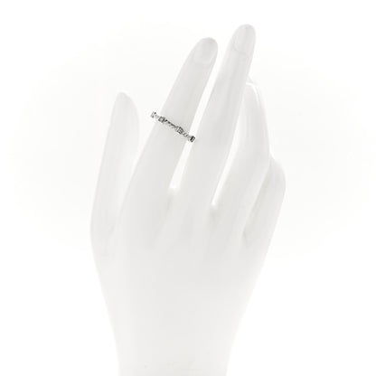David Yurman 18K White Gold Diamond 2mm Cable Collectibles Stack Band Ring 50 5.25 2 of 6
