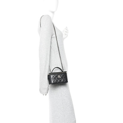 Chanel Caviar Quilted Trendy Handle Mini Vanity Black 2 of 12