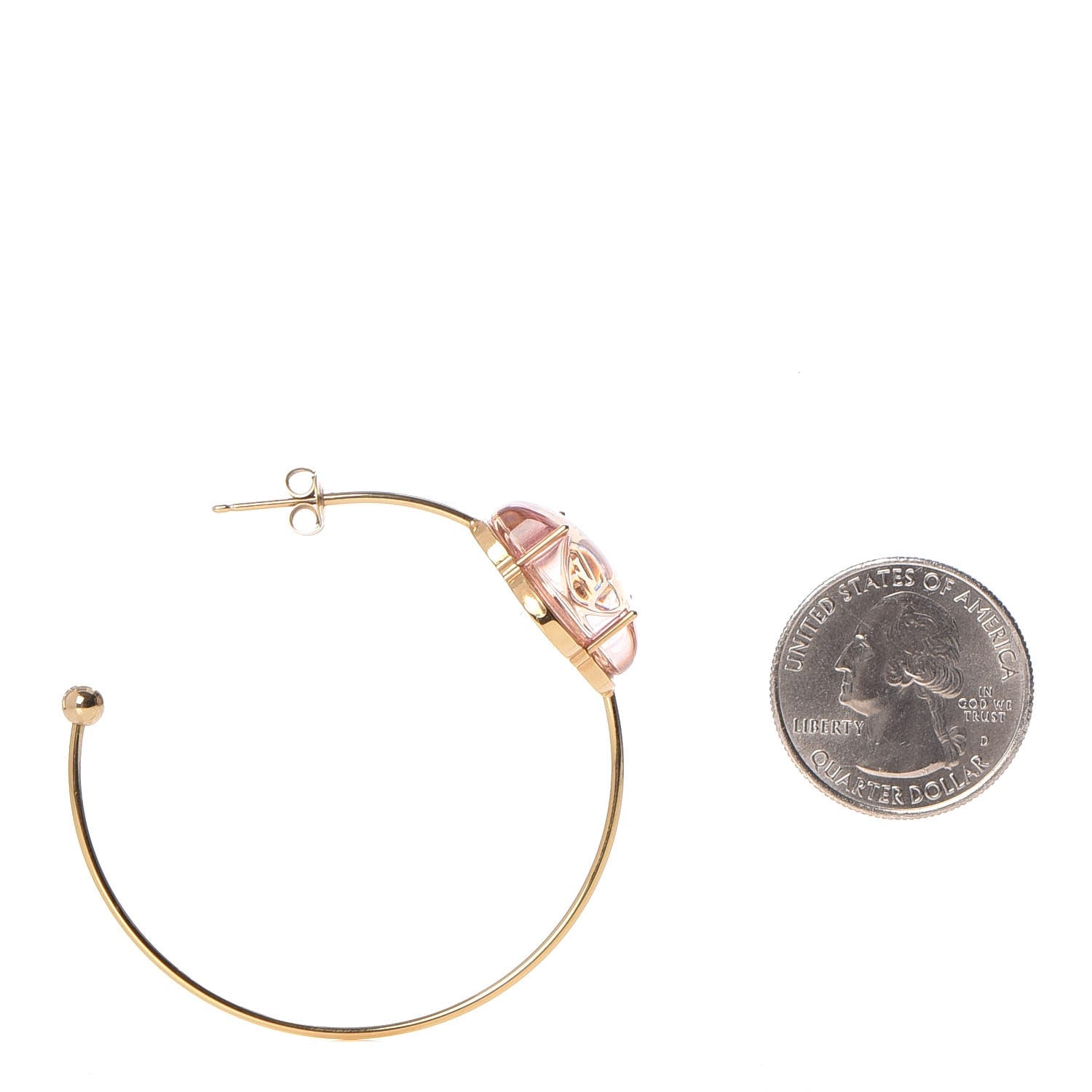 Louis Vuitton A La Folie Hoop Earrings Gold 2 of 3