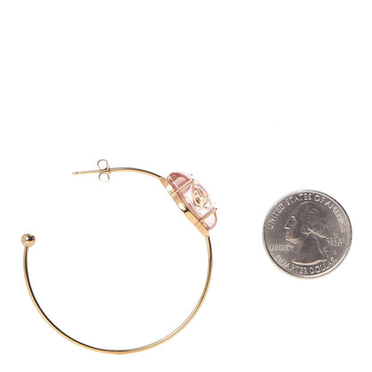 Louis Vuitton A La Folie Hoop Earrings Gold 2 of 3