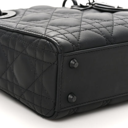 Christian Dior Ultra Matte Calfskin Cannage Mini Lady Dior Black 9 of 10