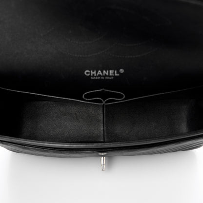 Chanel Lambskin Chevron Quilted Jumbo Double Flap Black 5 of 11