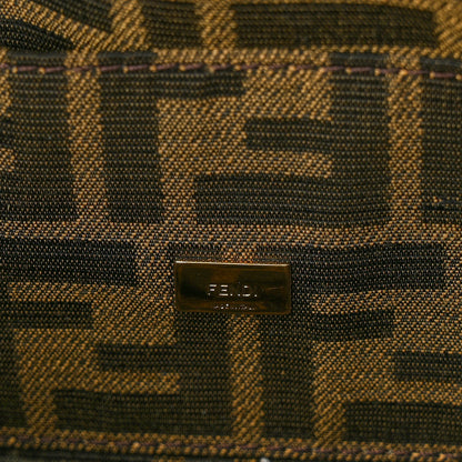 Fendi Fabric Jacquard FF 1974 Mini Baguette Tobacco Moro Black 6 of 11