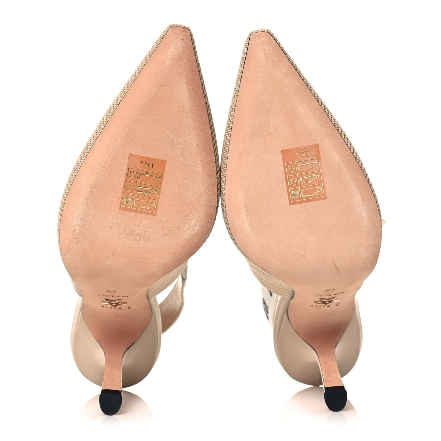 Technical Canvas Ribbon J'Adior Slingback 100mm Pumps 39 Powder Nude