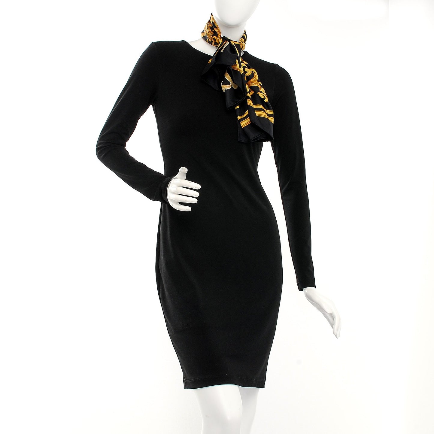 Silk Les Tuileries Scarf 90 Black