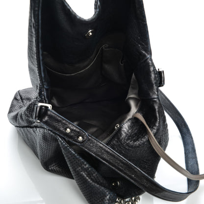 Chanel Glazed Calfskin Perforated XL Rodeo Drive Tote Black 5 of 8