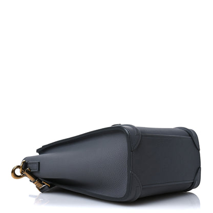 Celine Drummed Calfskin Nano Luggage Kohl 4 of 14