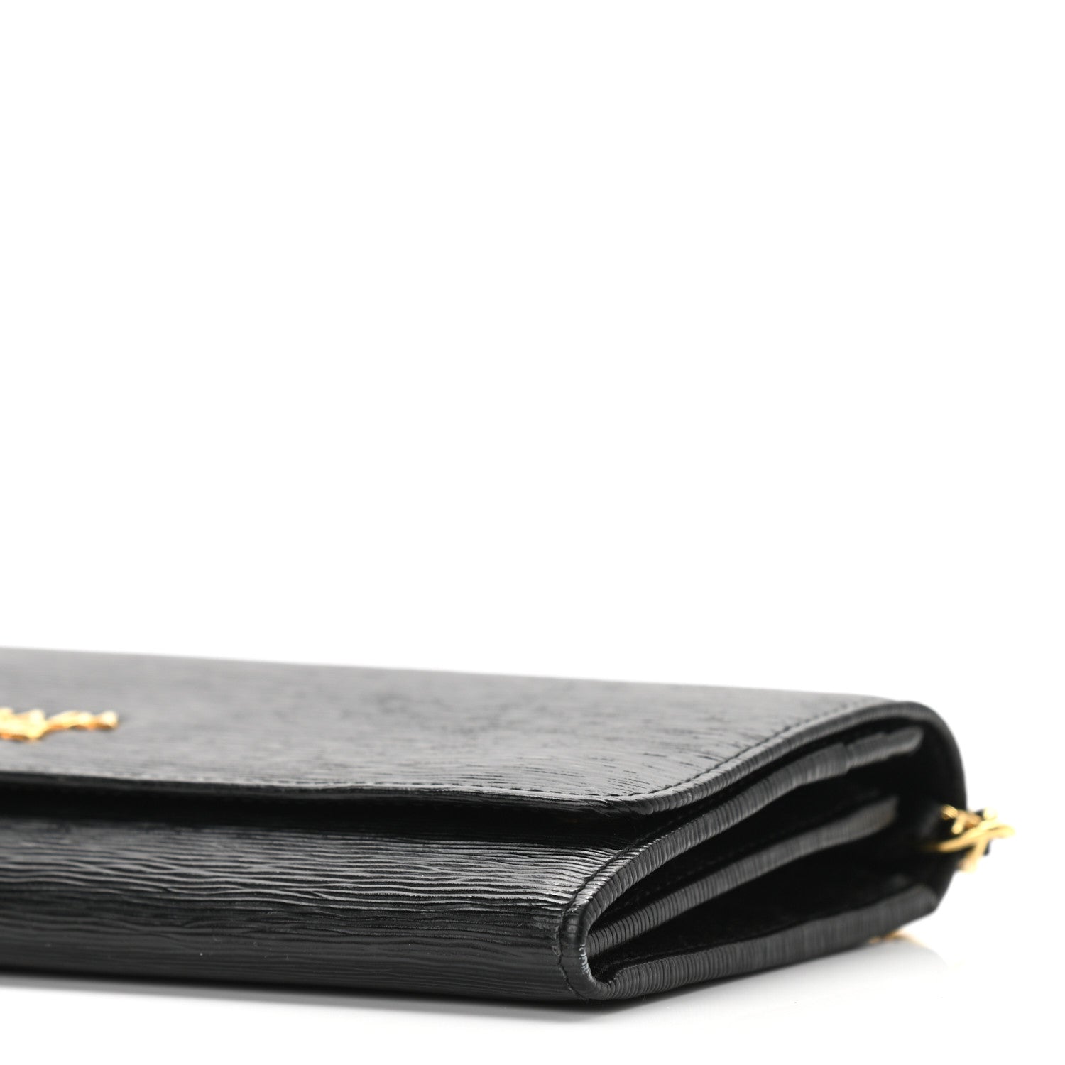 Prada Vitello Move Metal Oro Chain Wallet Black 9 of 9