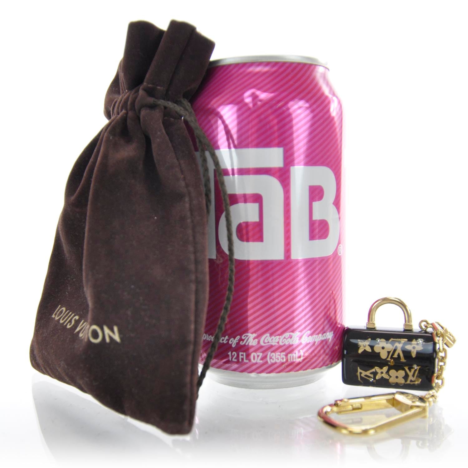 Louis Vuitton Resin Inclusion Speedy Bag Charm Key Chain Black 2 of 4