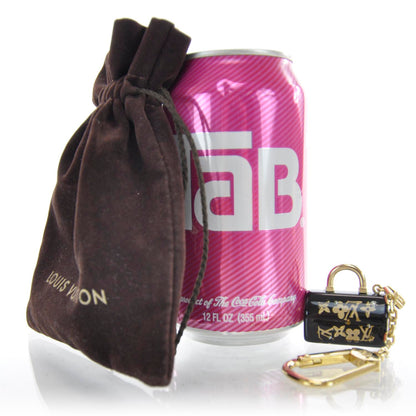 Louis Vuitton Resin Inclusion Speedy Bag Charm Key Chain Black 2 of 4