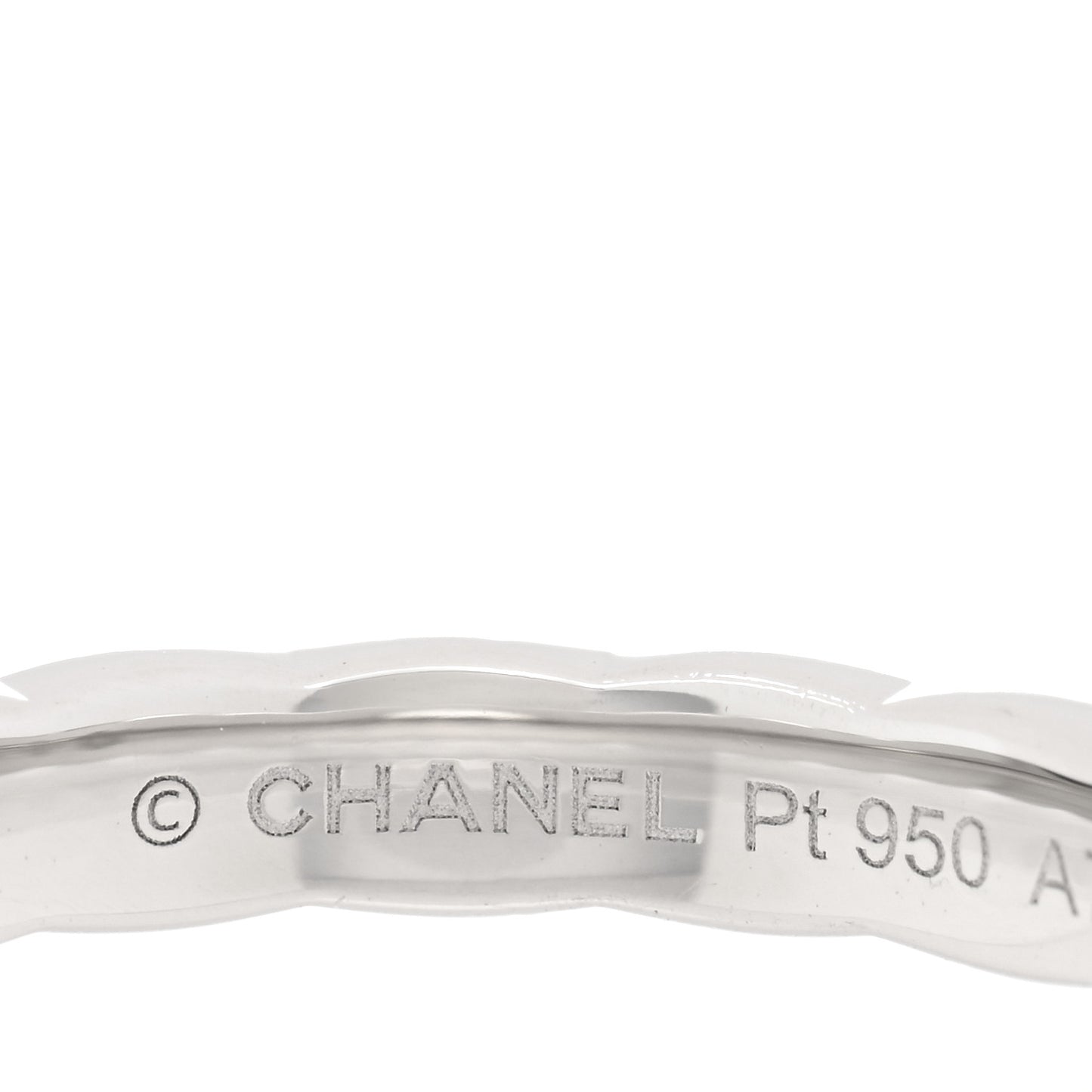 Platinum Mini Coco Crush Ring 49 4.75