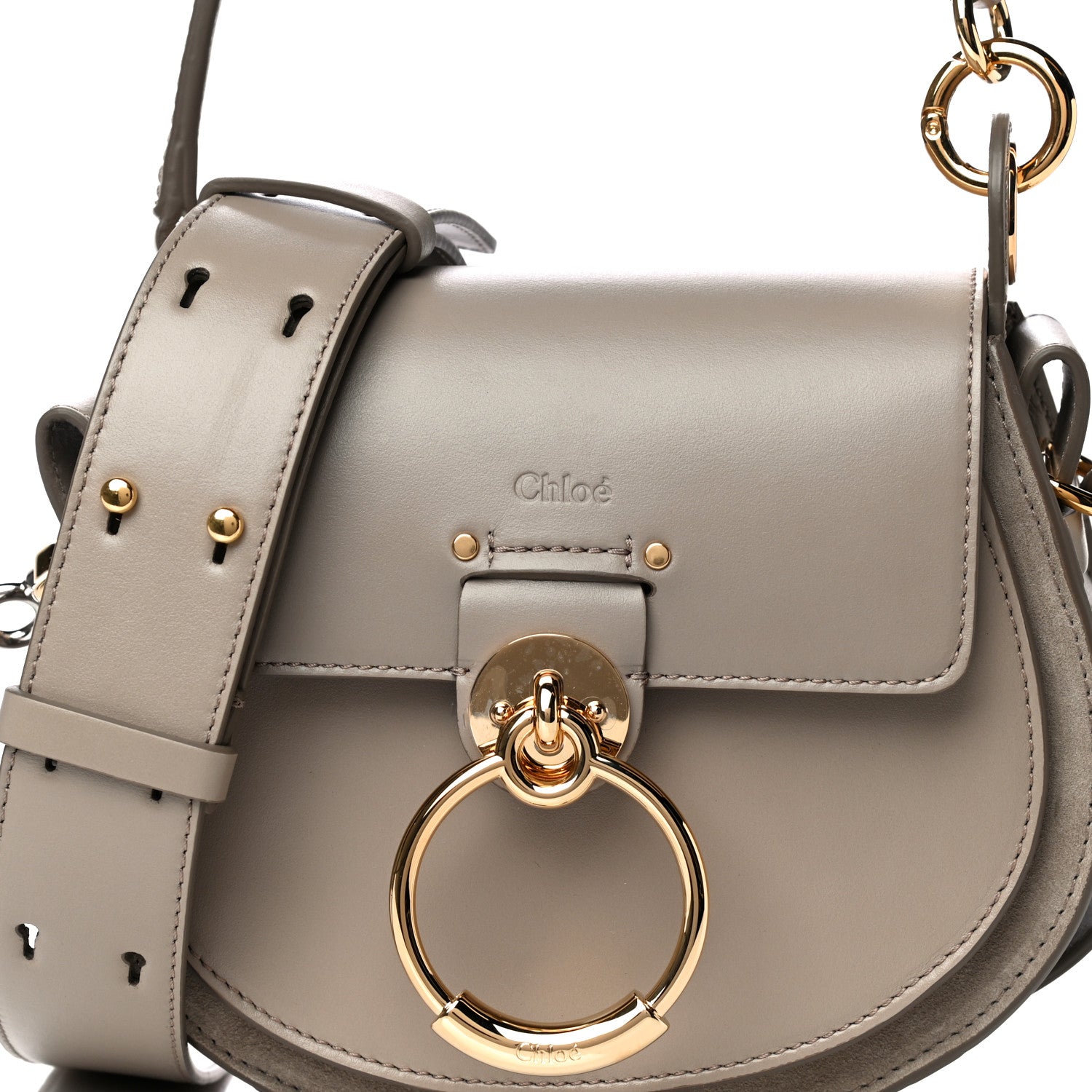 Chloe Calfskin Small Tess Bag Motty Grey 9 of 11