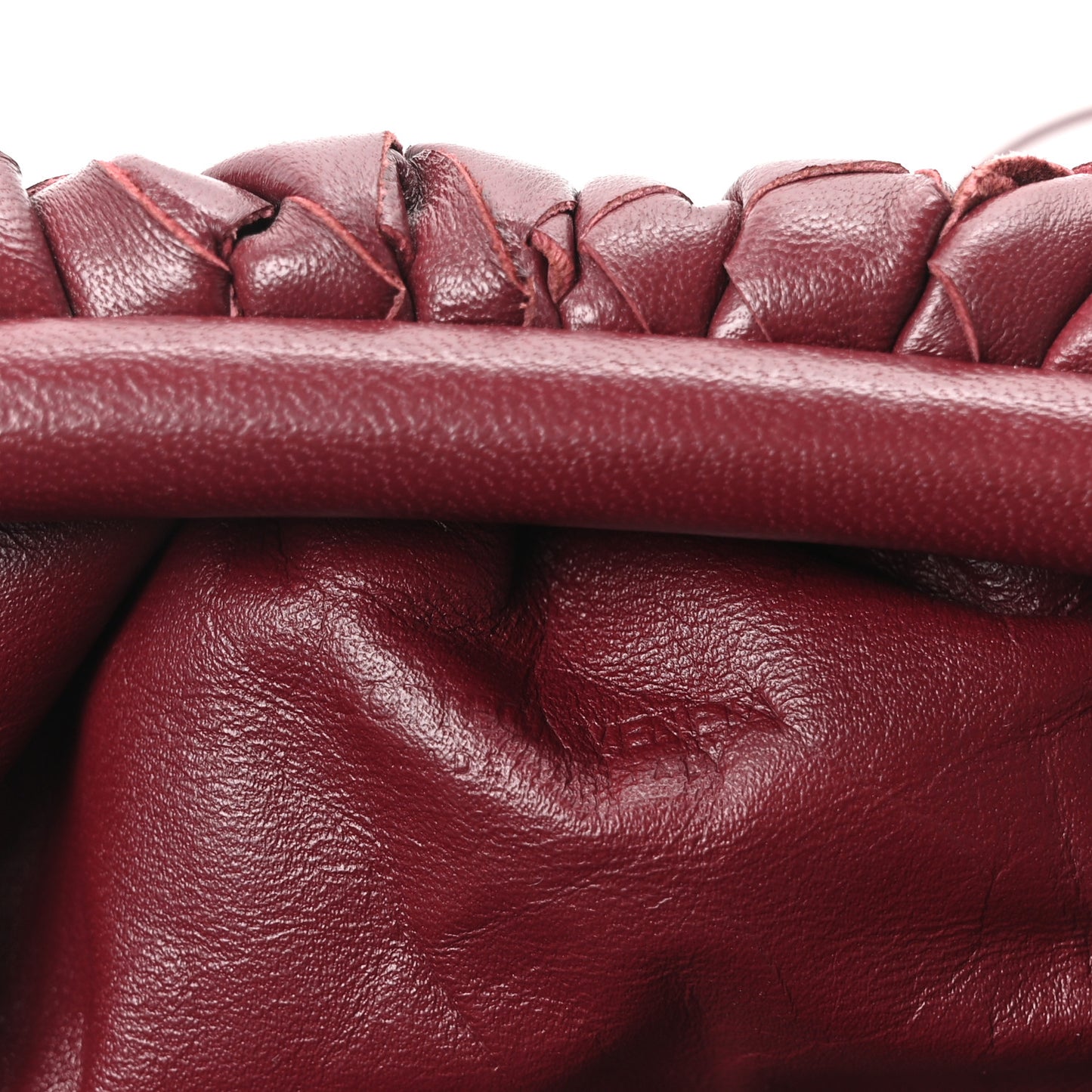 Nappa Intrecciato Studded The Mini Pouch Barolo