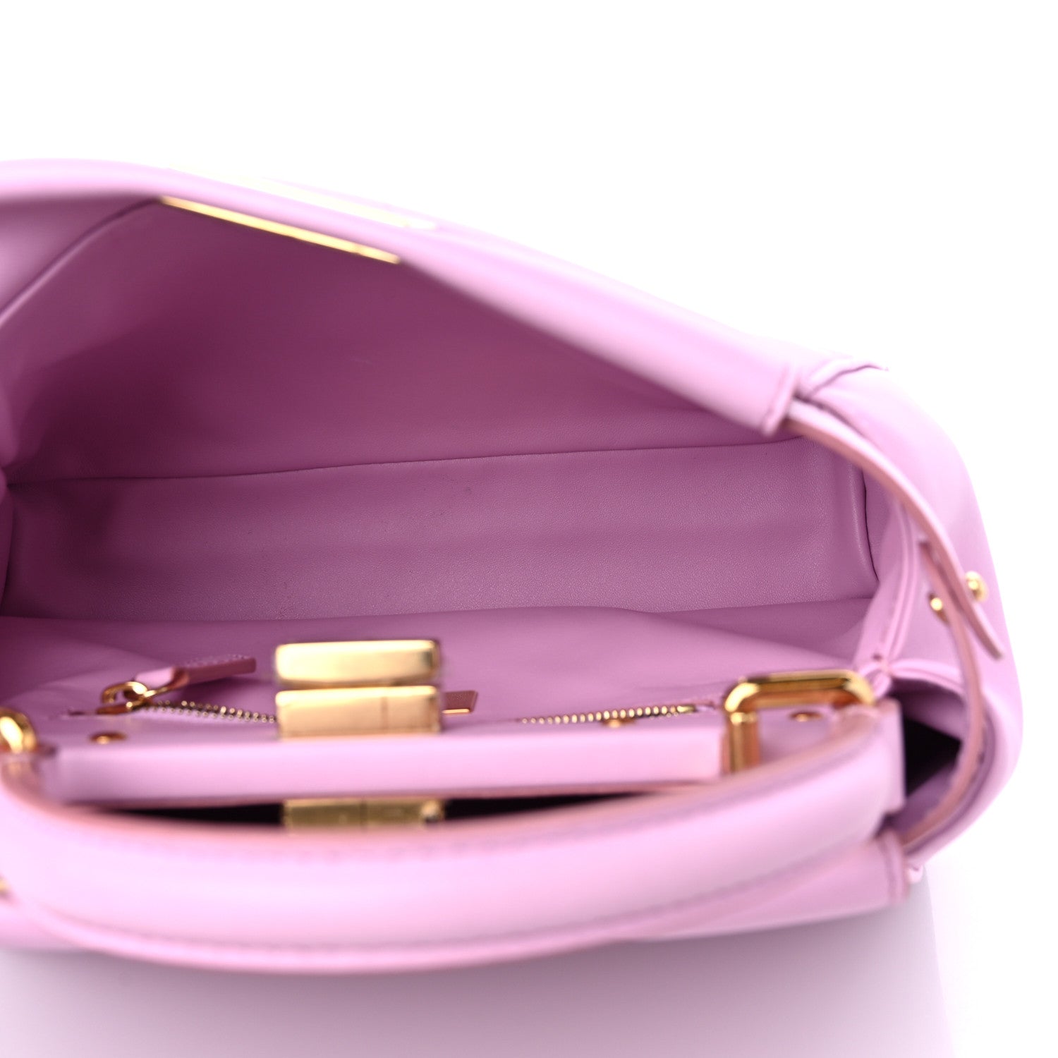 Fendi Nappa Stacked Bar Mini Peekaboo Iconic Satchel Lavanda 5 of 11