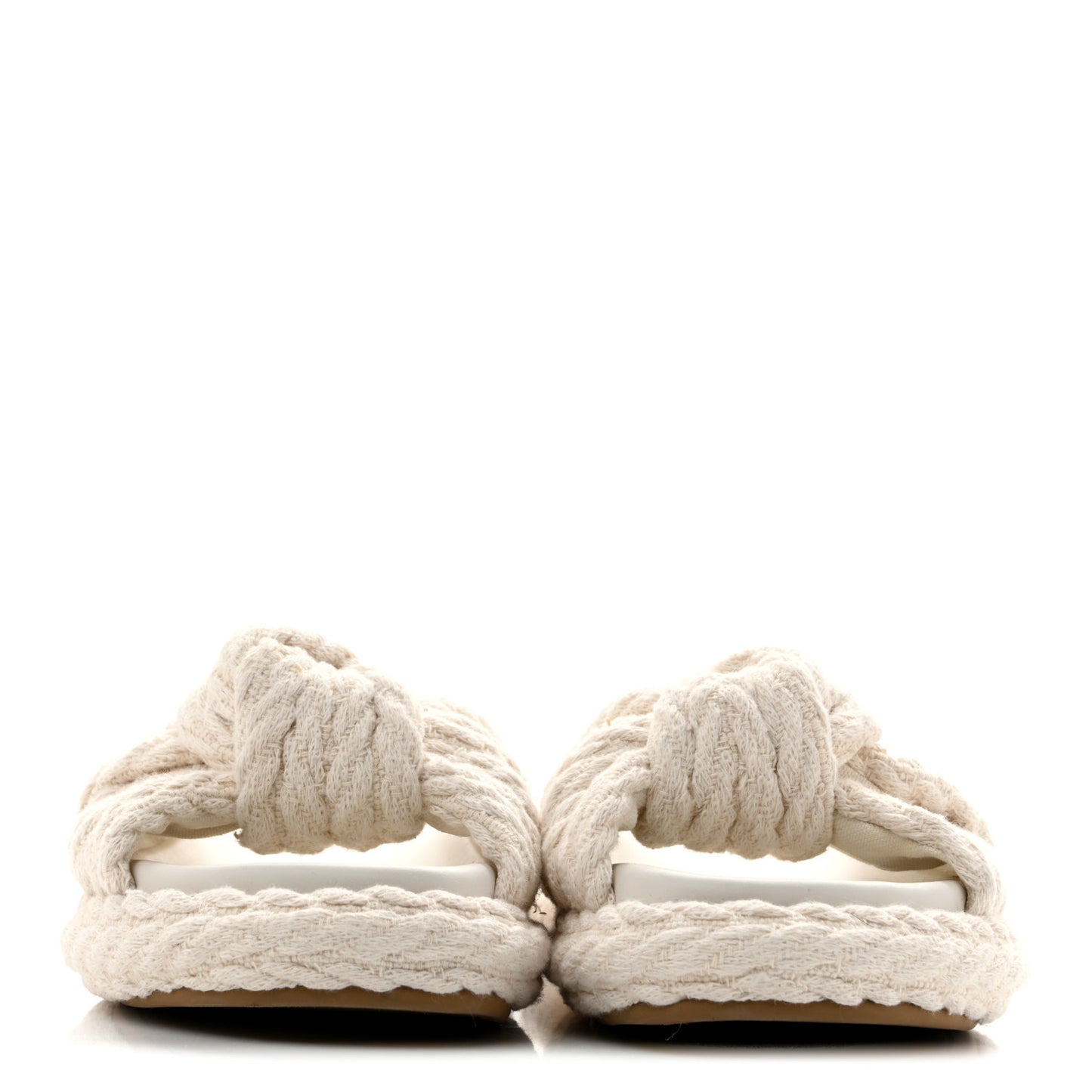 Tessuto Treccia Jacquard Ricamo Logo Slides 40 Grezzo Moka