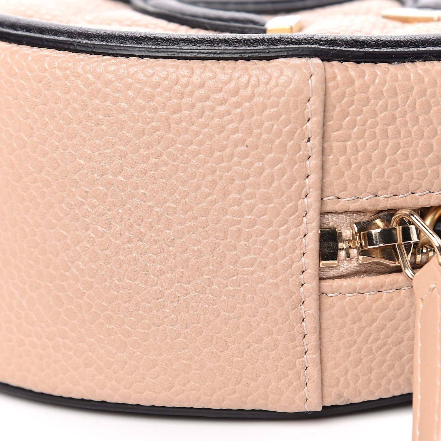 Chanel Caviar Quilted Round Filigree Crossbody Beige Black 9 of 11