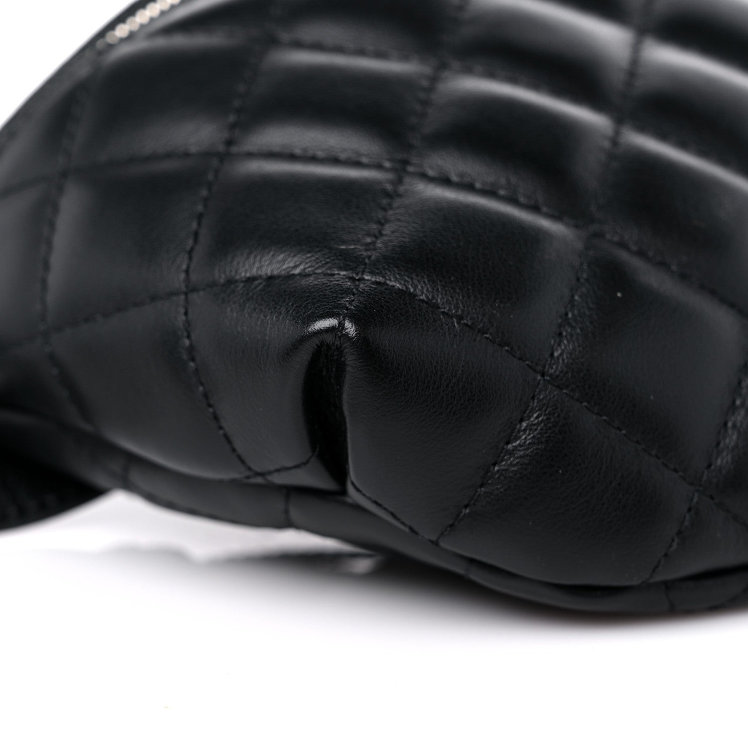 Chanel Calfskin Quilted Waist Belt Bag Black 8 of 9