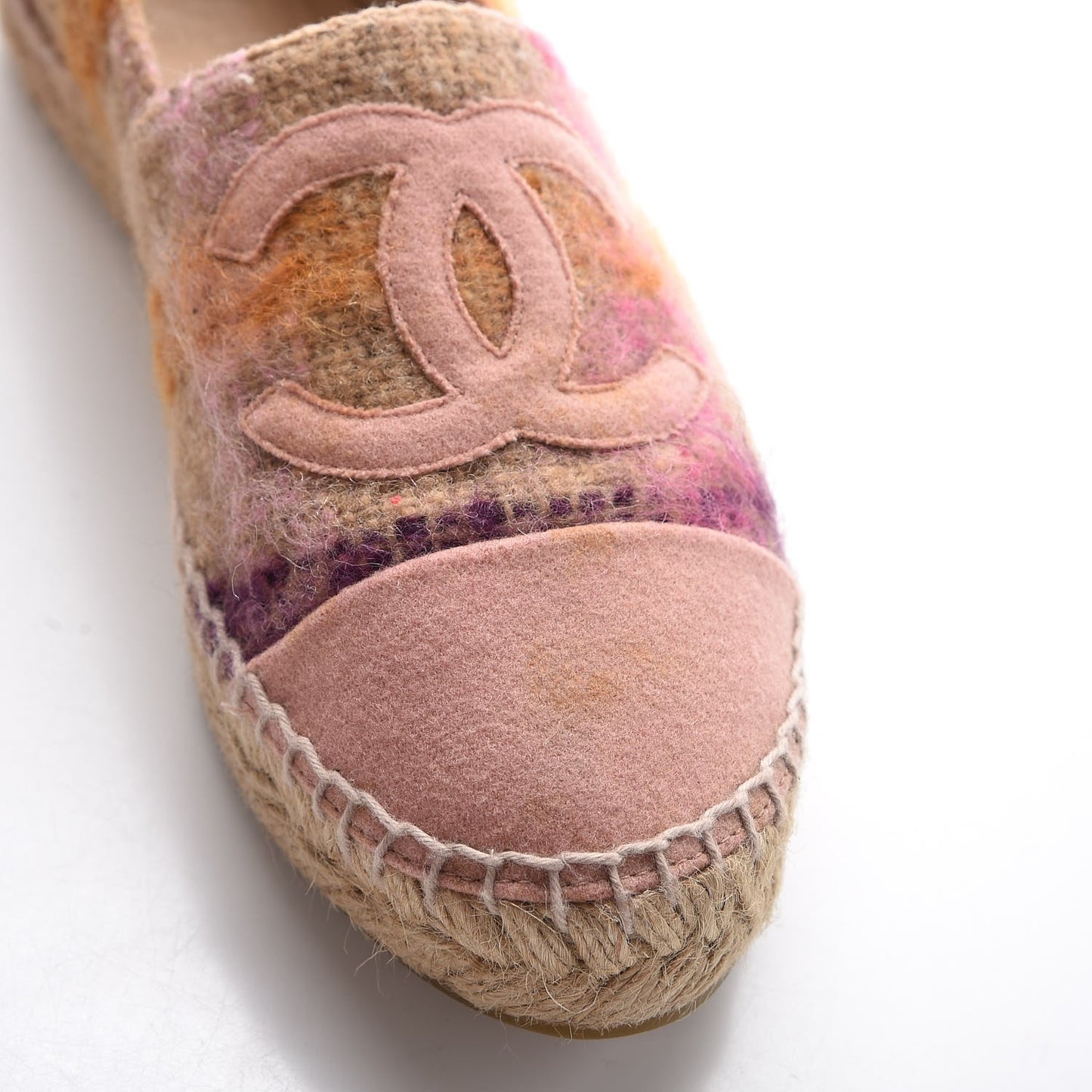 Tweed CC Espadrilles 38 Pink