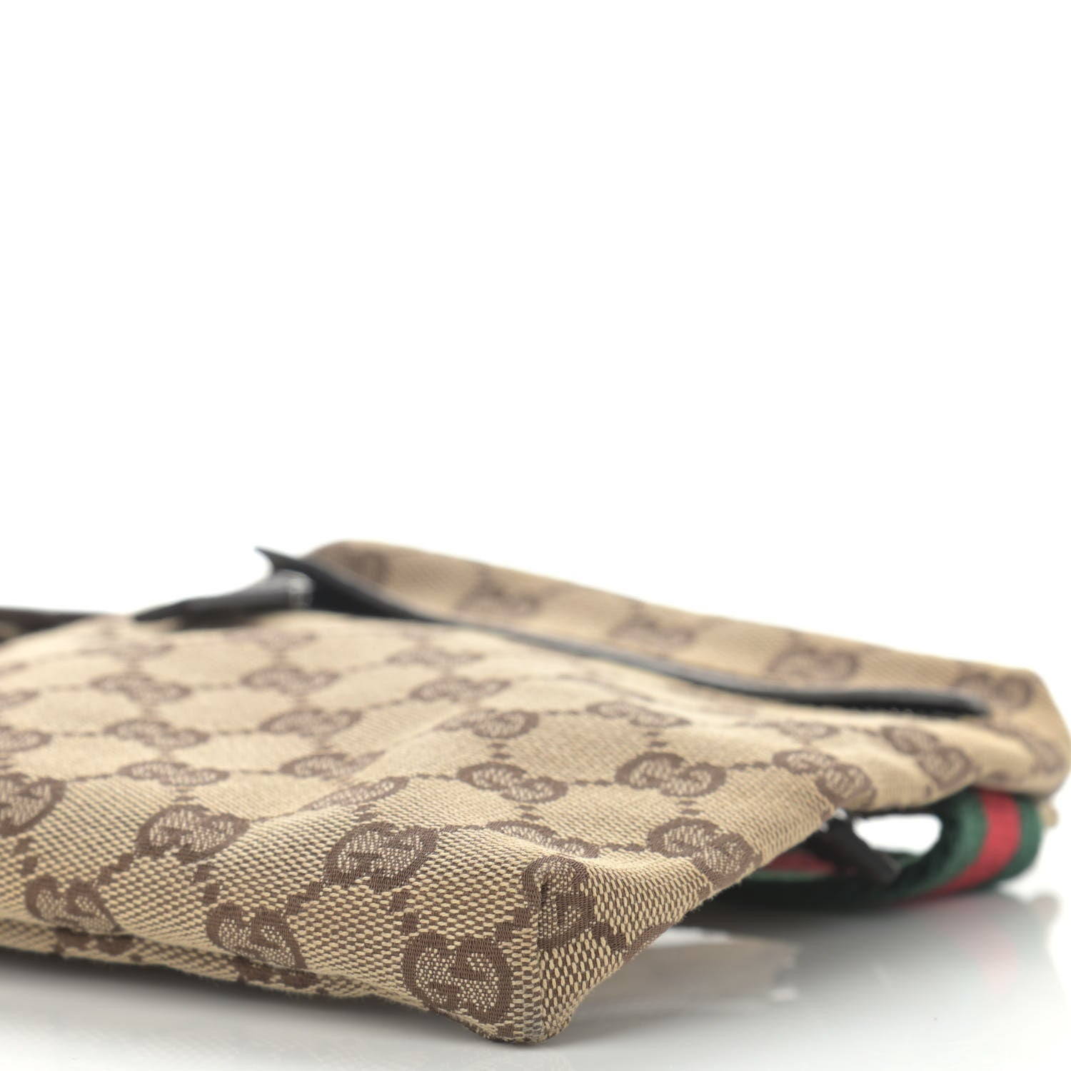Gucci GG Monogram Web Double Pocket Belt Bag Dark Brown 13 of 16