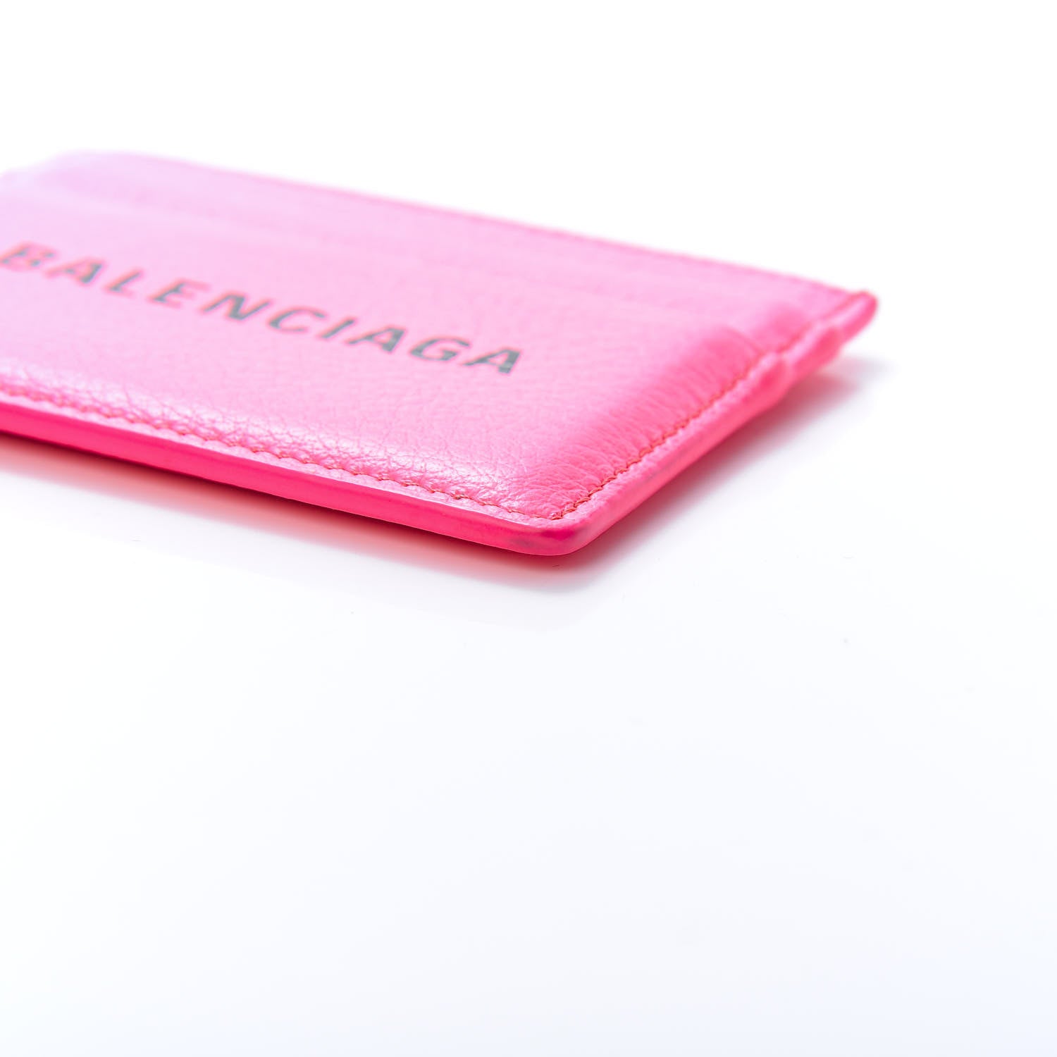 Balenciaga Calfskin Logo Everyday Multi Card Case Acid Pink Black 10 of 11