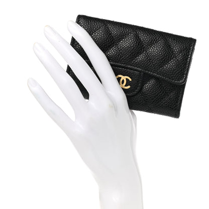 Chanel Caviar Quilted Flap Card Holder Wallet Black 2 of 8