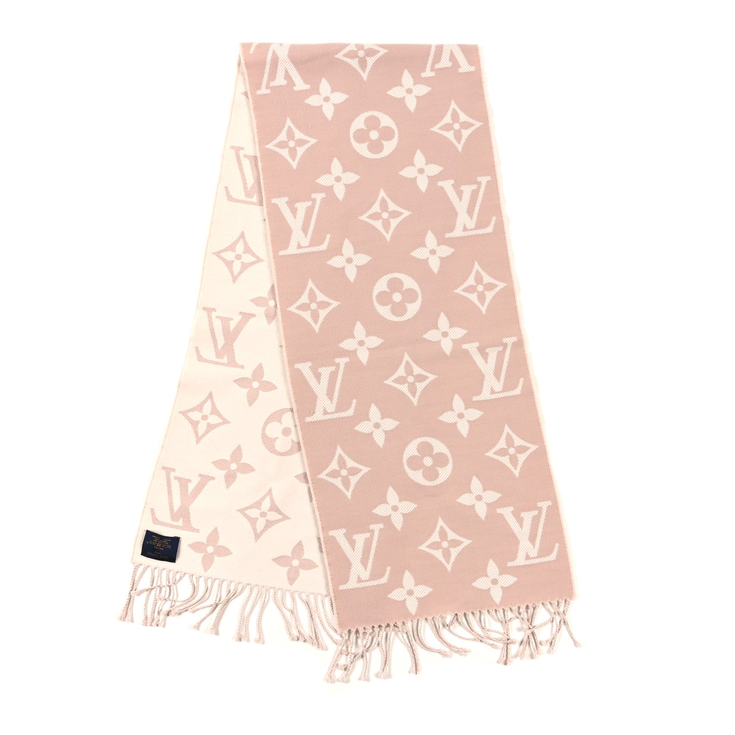 Louis Vuitton Wool Monogram Simply LV Scarf Beige 2 of 3