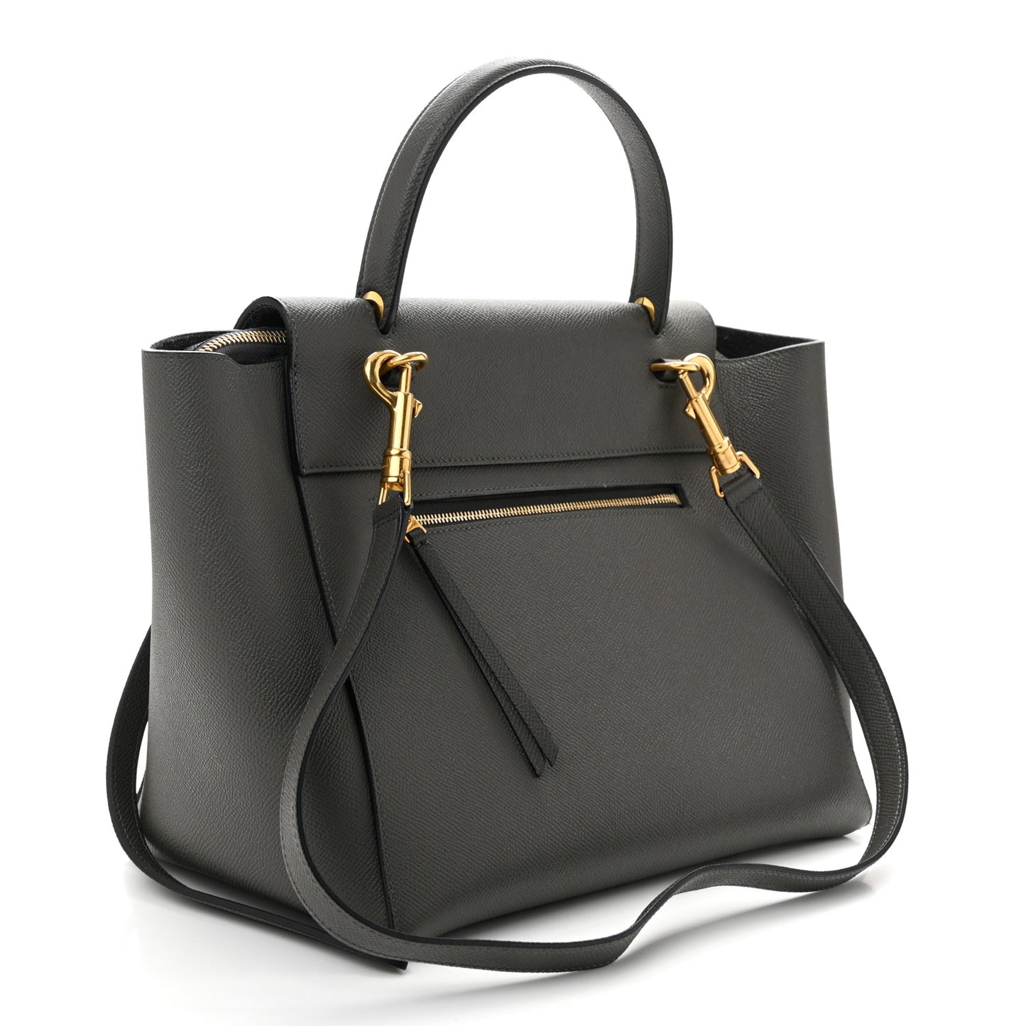 Grained Calfskin Mini Belt Bag Grey