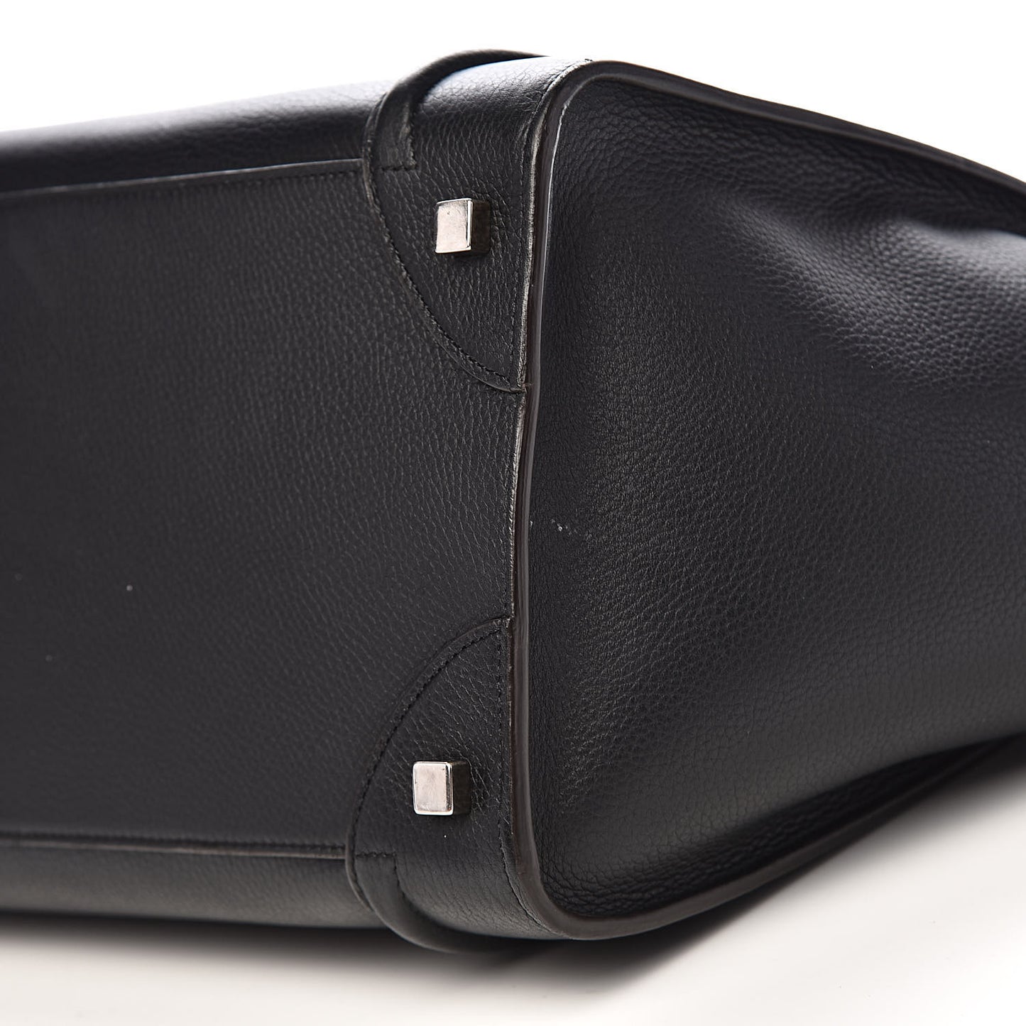 Drummed Calfskin Mini Luggage Black