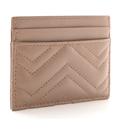 Gucci Calfskin Matelasse GG Marmont Card Holder Porcelain Rose 3 of 7