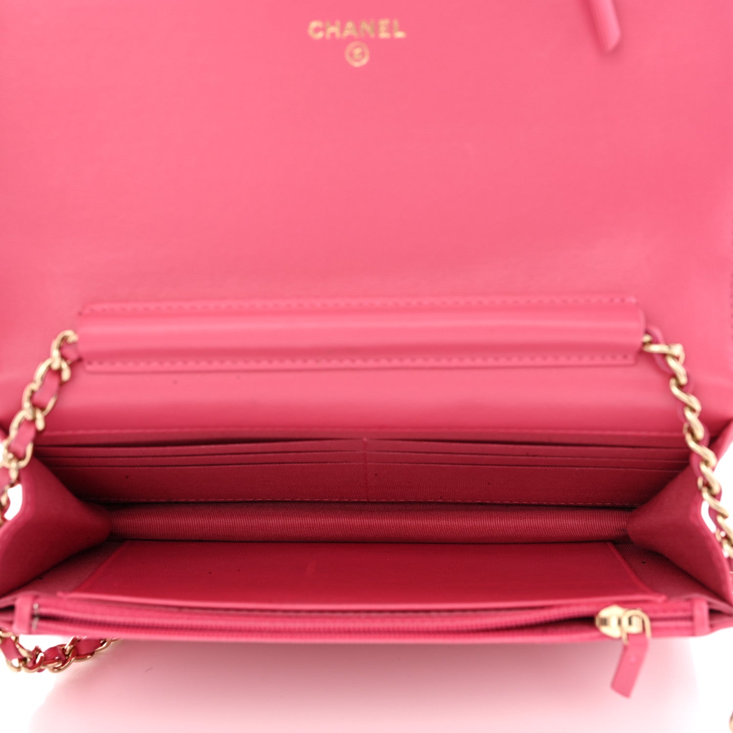 Chanel Lambskin Quilted All About Chanel Wallet On Chain WOC Pink 5 of 13