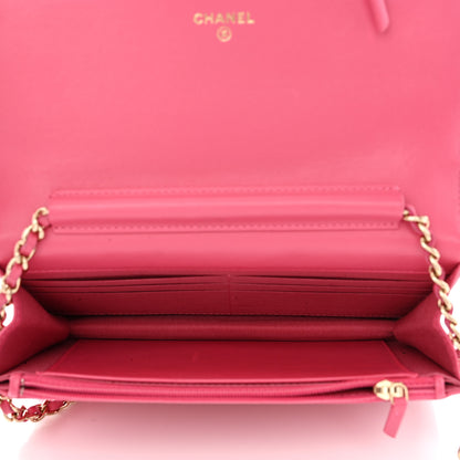 Chanel Lambskin Quilted All About Chanel Wallet On Chain WOC Pink 5 of 13