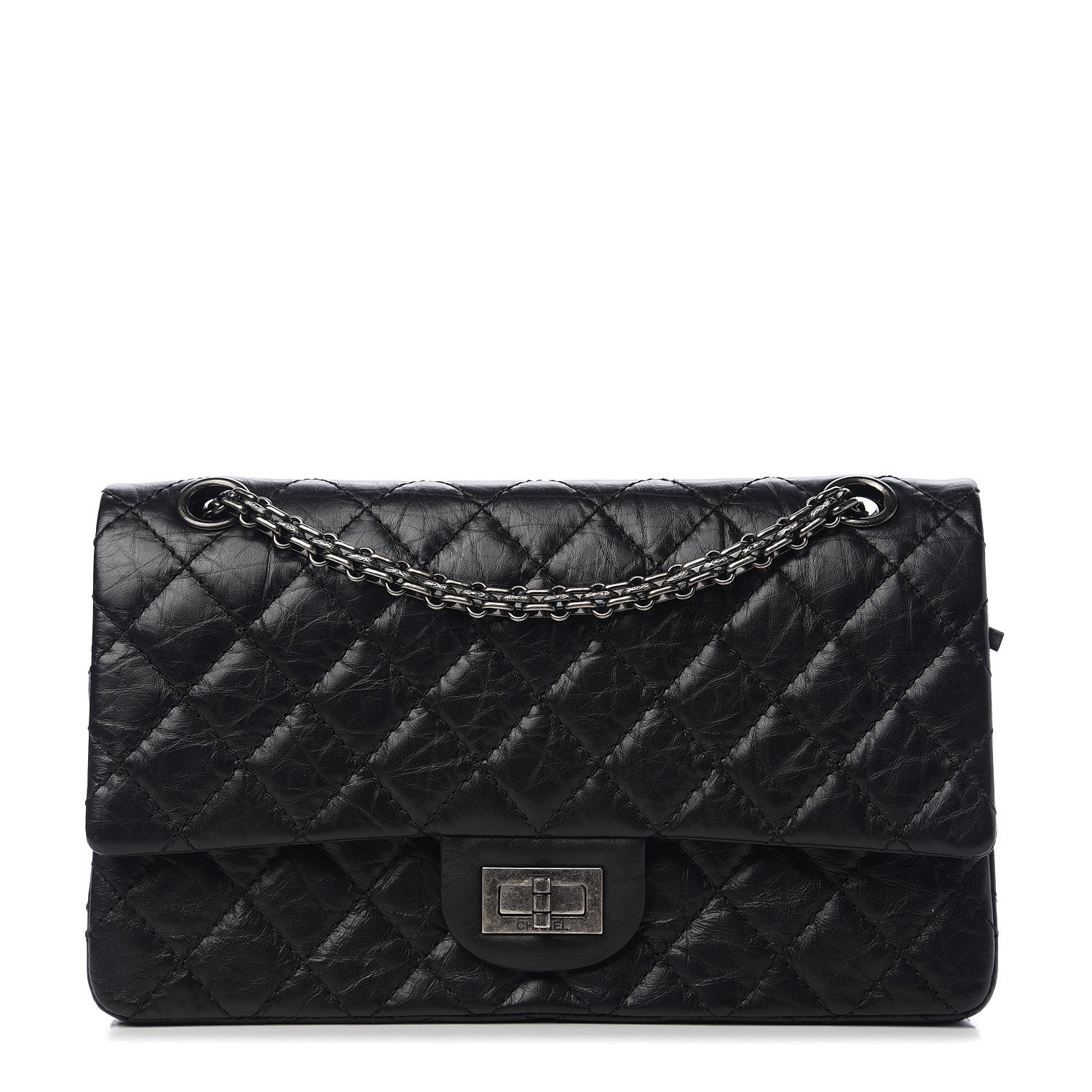 Chanel Aged Calfskin Quilted 2.55 Reissue 225 Flap Black 1 of 11